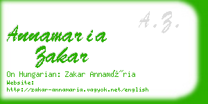 annamaria zakar business card
